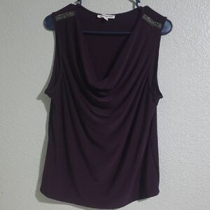 Elegant Purple Sleeveless Top